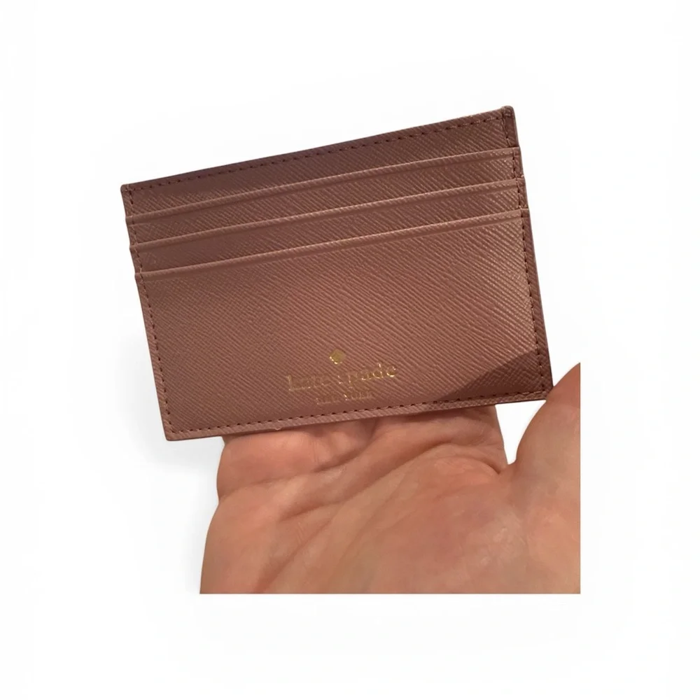 Low start Kate Spade Glitter Card Holder - Rose Gold Sparkle - Picture 3 of 3